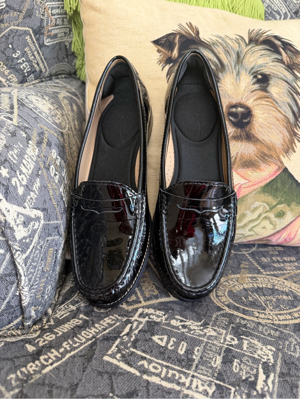 Black Patent Leather Women's Loafers